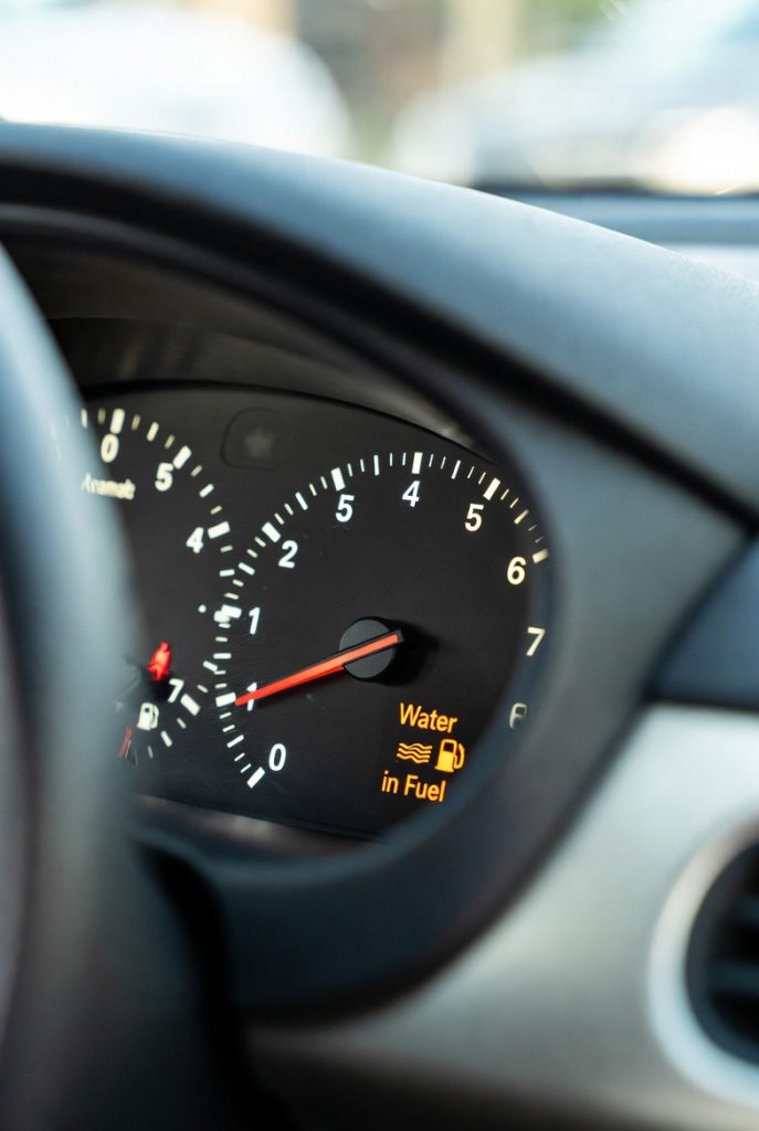 Water in Fuel car dashboard